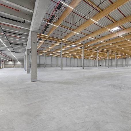 Leere Industrieimmobilie in Emmerich von innen