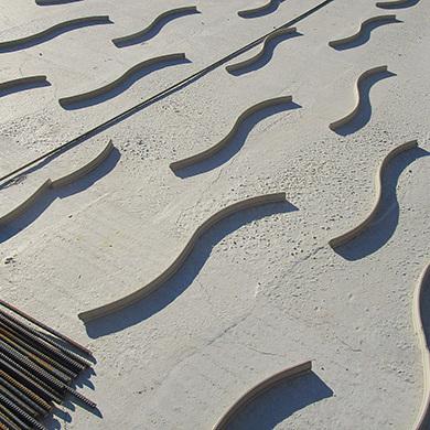 Fundament aus Beton und Stahl fuer die Wohnhaeuser in Bochum
